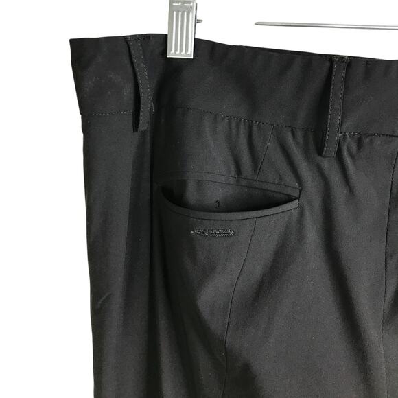 Piazza Sempione Trouser Womens Size 12/48it Black Slit Hem Pleated Pants Classic - Picture 4 of 10